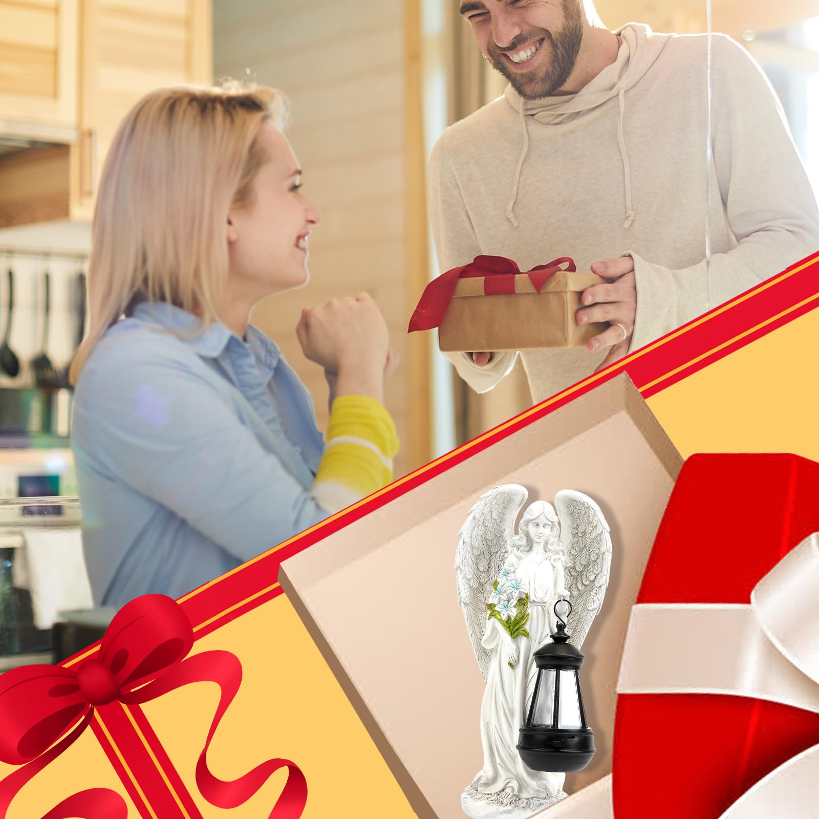 VChymm solar angel packaged as gift-ready outdoor decor