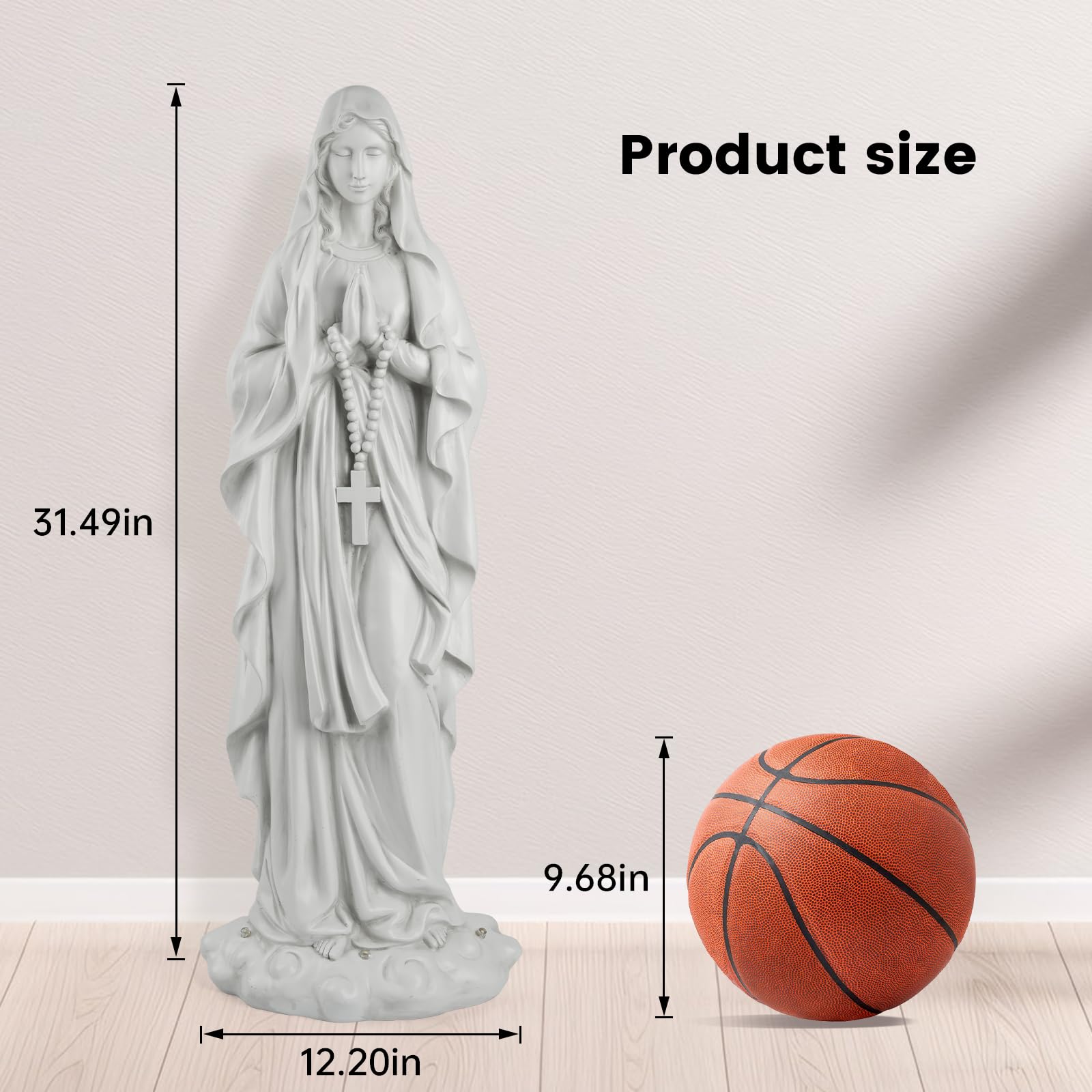 VChymm solar panel detail on statue illustrating efficient sun charging