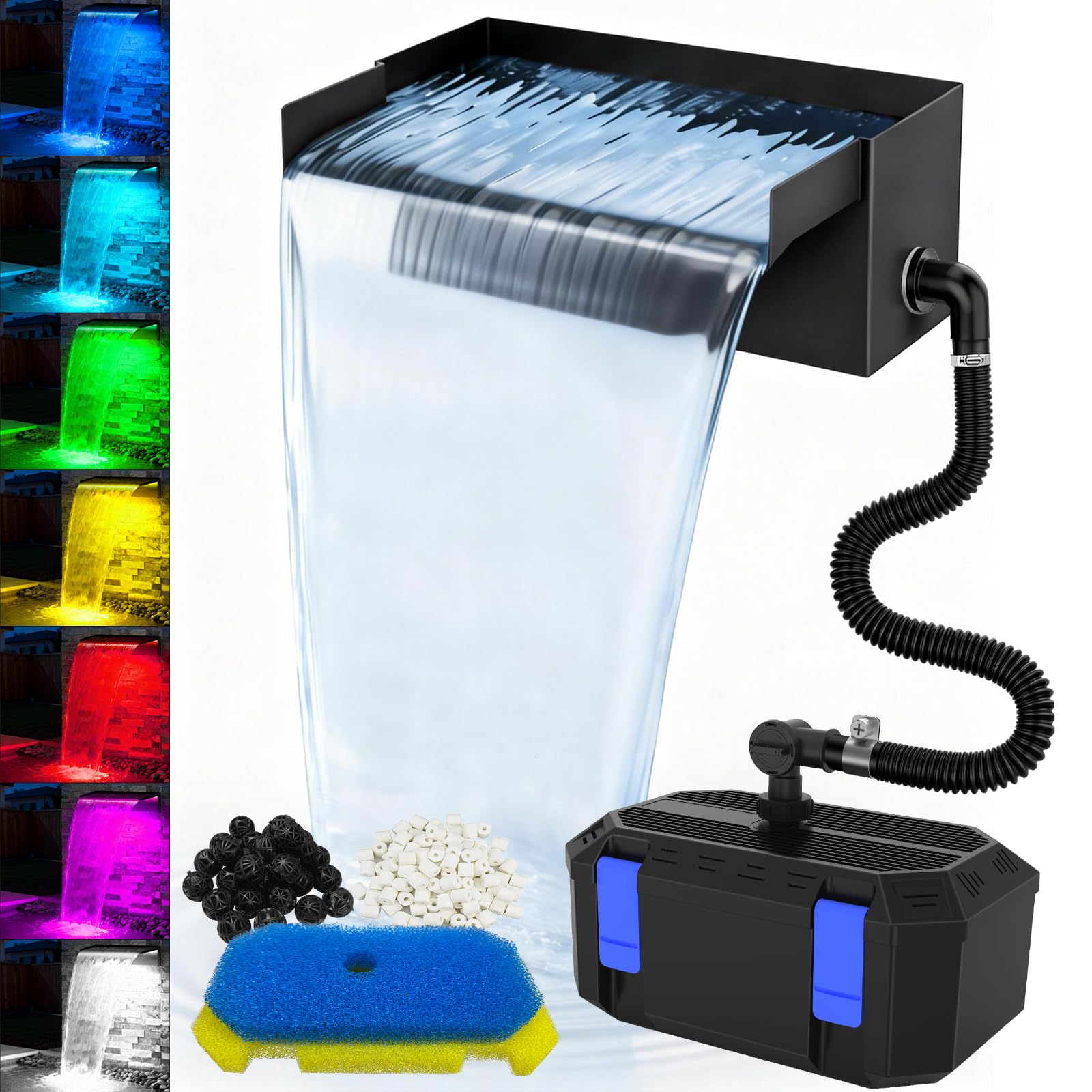 VCRAZE full kit front packaging showing spillway and pump for easy setup