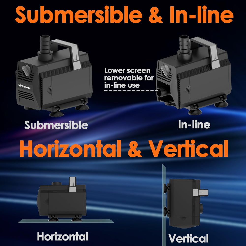 VCRAZE pump side profile mounted on flat surface demonstrating stable support