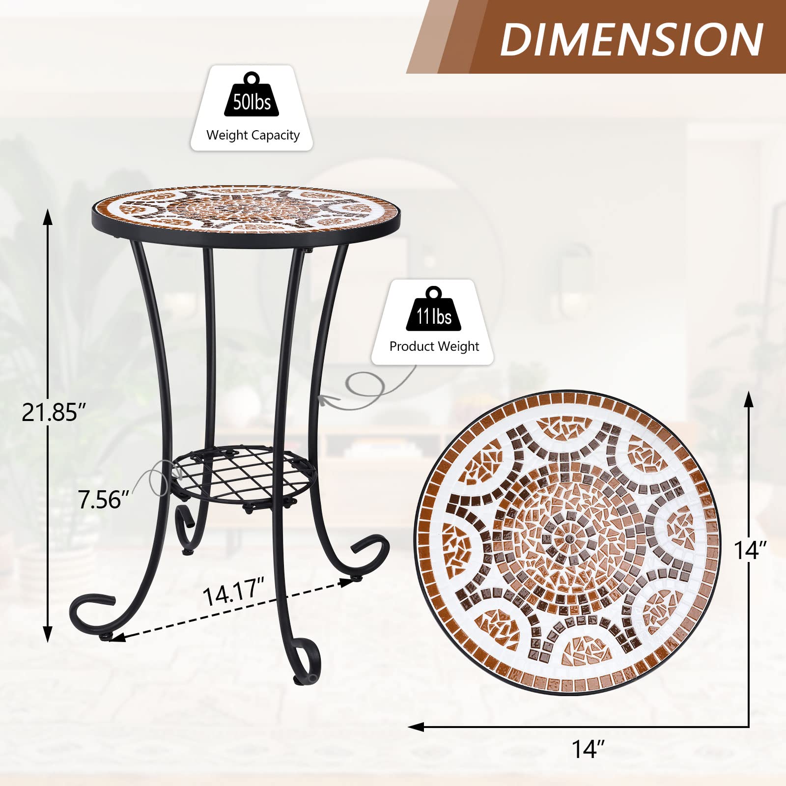 VCUTEKA ceramic tile close-up highlighting pattern clarity and easy cleaning