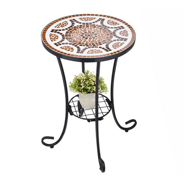 VCUTEKA mosaic top front view showing colorful tiles and elegant finish