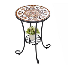 VCUTEKA mosaic top front view showing colorful tiles and elegant finish