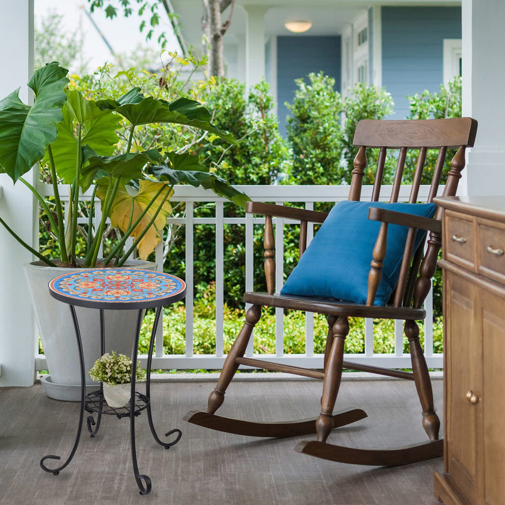 VCUTEKA on a porch with cushions and plants, enhances outdoor décor