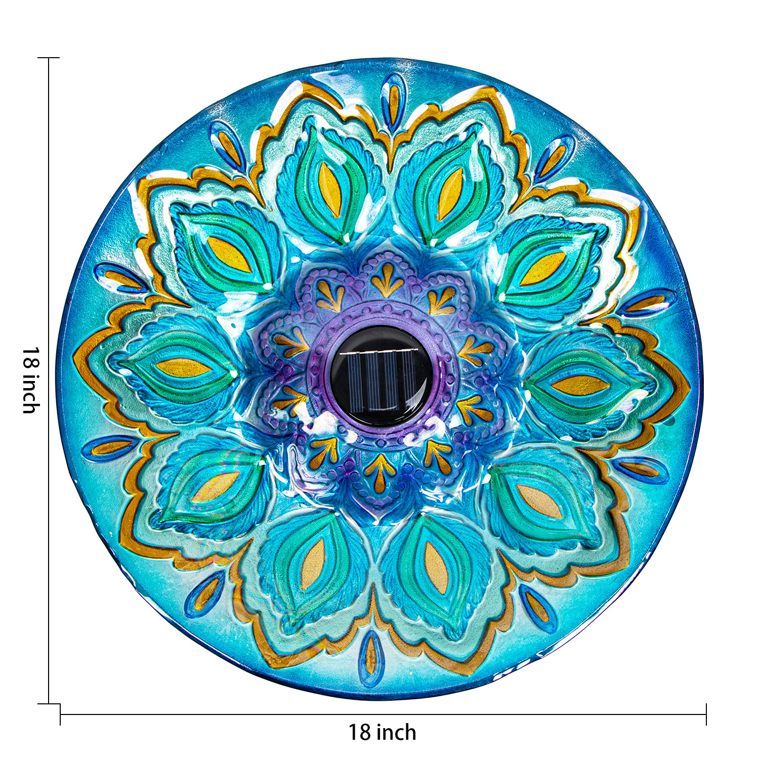 VCUTEKA size comparison next to chair showing 18-inch diameter scale benefit