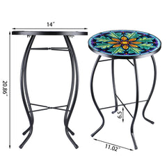 VCUTEKA side table on balcony, small-footprint accent for tight outdoor spaces