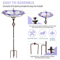 VCUTEKA metal stake prongs detail showing stability for lawn and garden use