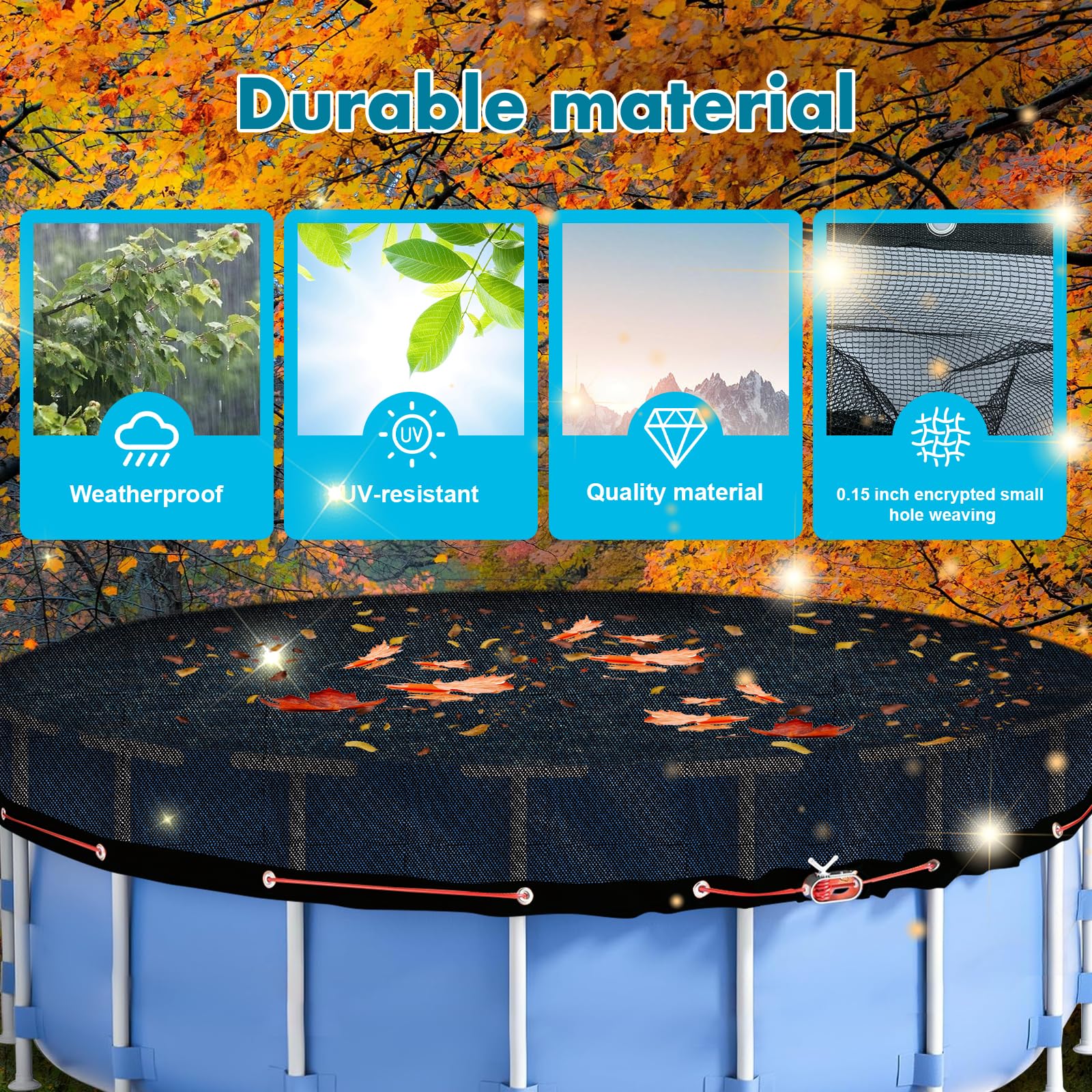 Vecacosic rolled-up net and cable for compact storage and reuse