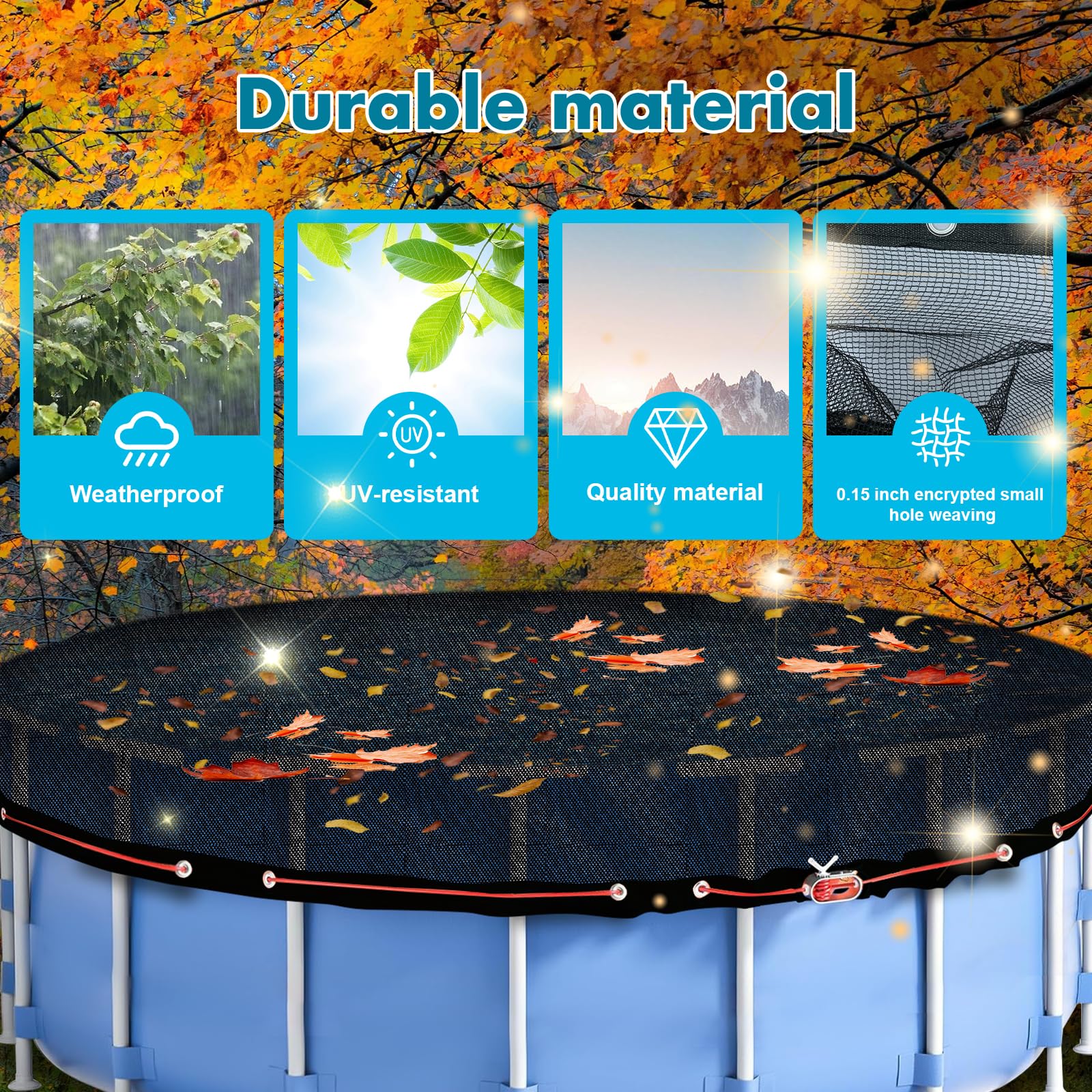 Vecacosic rolled-up net stored compactly for easy reuse