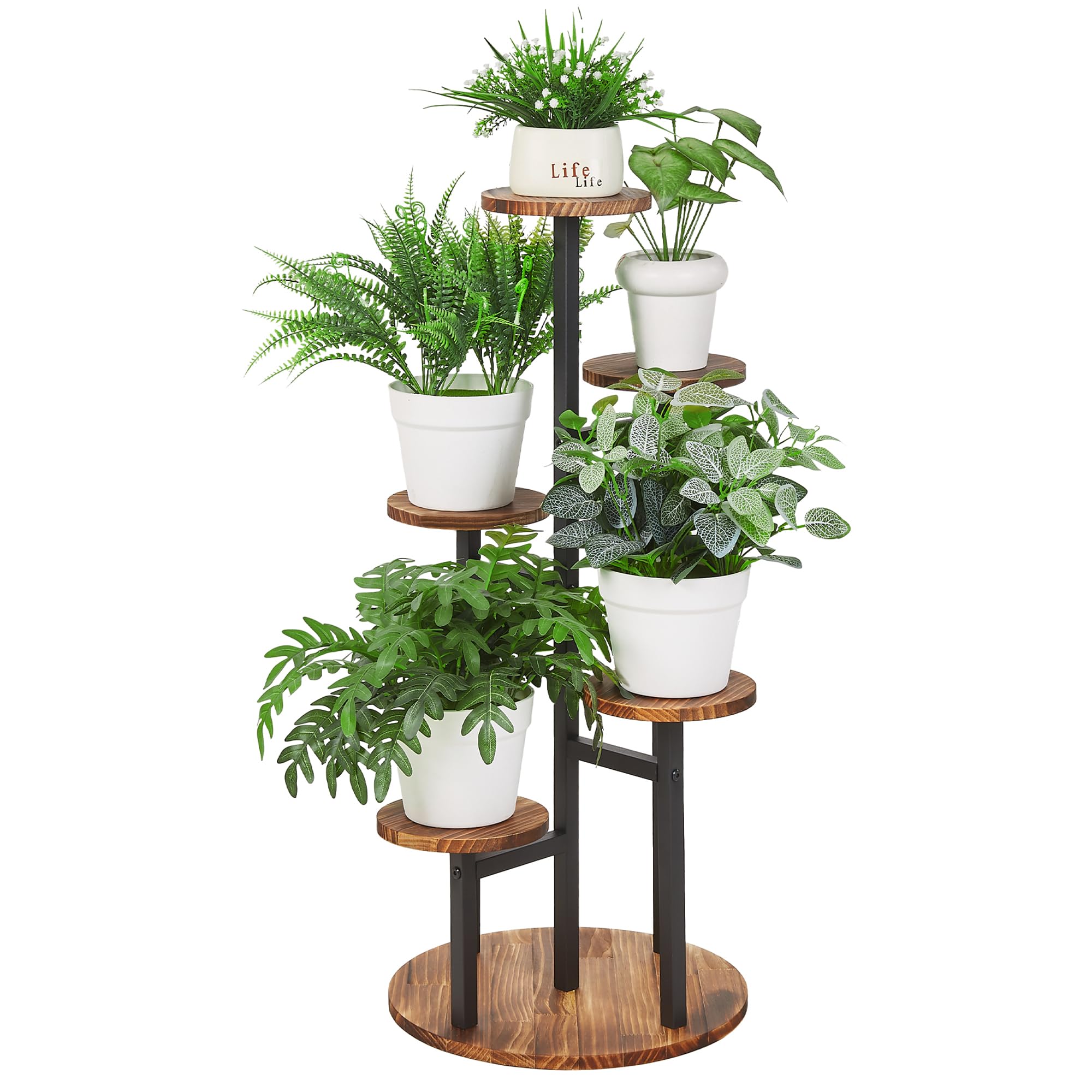 VECELO front view of 6-tier stand showing compact vertical plant display
