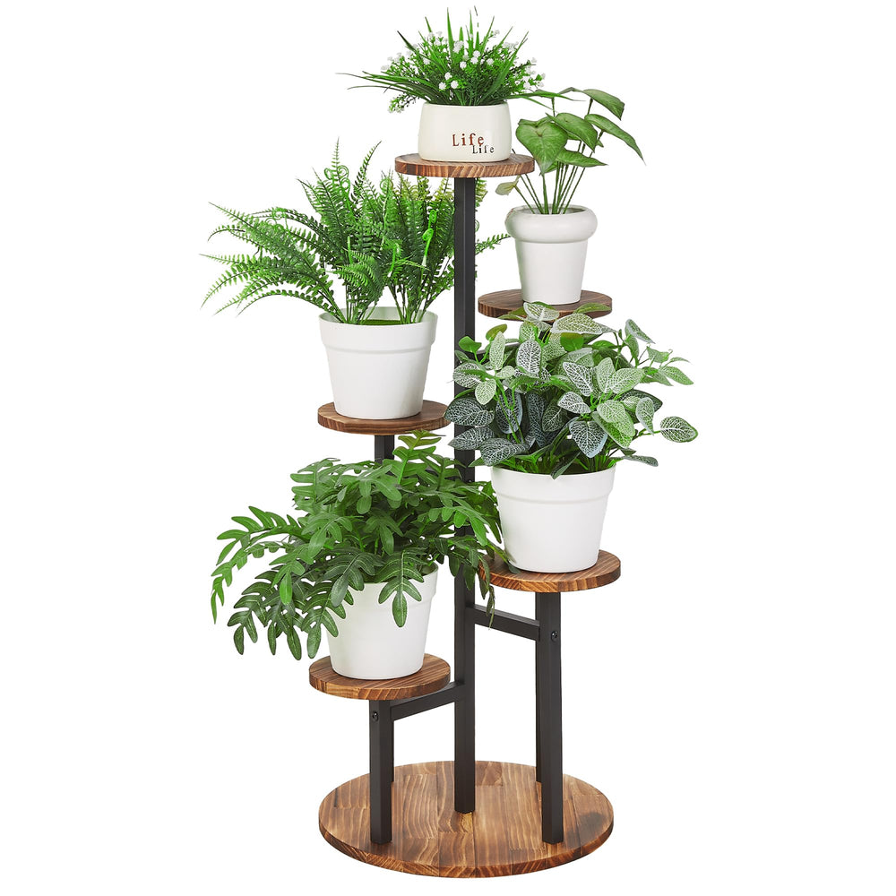 VECELO front view of 6-tier stand showing compact vertical plant display