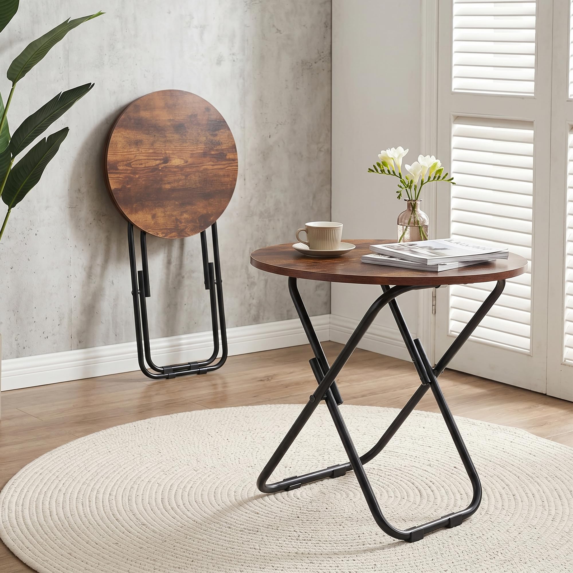 VECELO folded flat profile demonstrating easy storage and portability