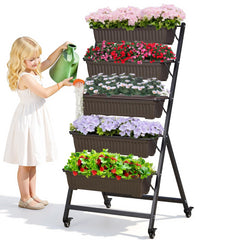 VECELO front view vertical garden showing five-tier benefit