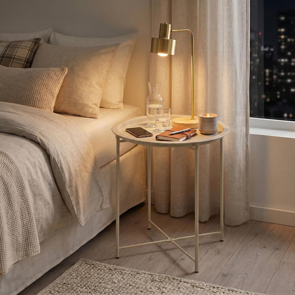 VECELO on balcony as coffee table showing outdoor durability and style