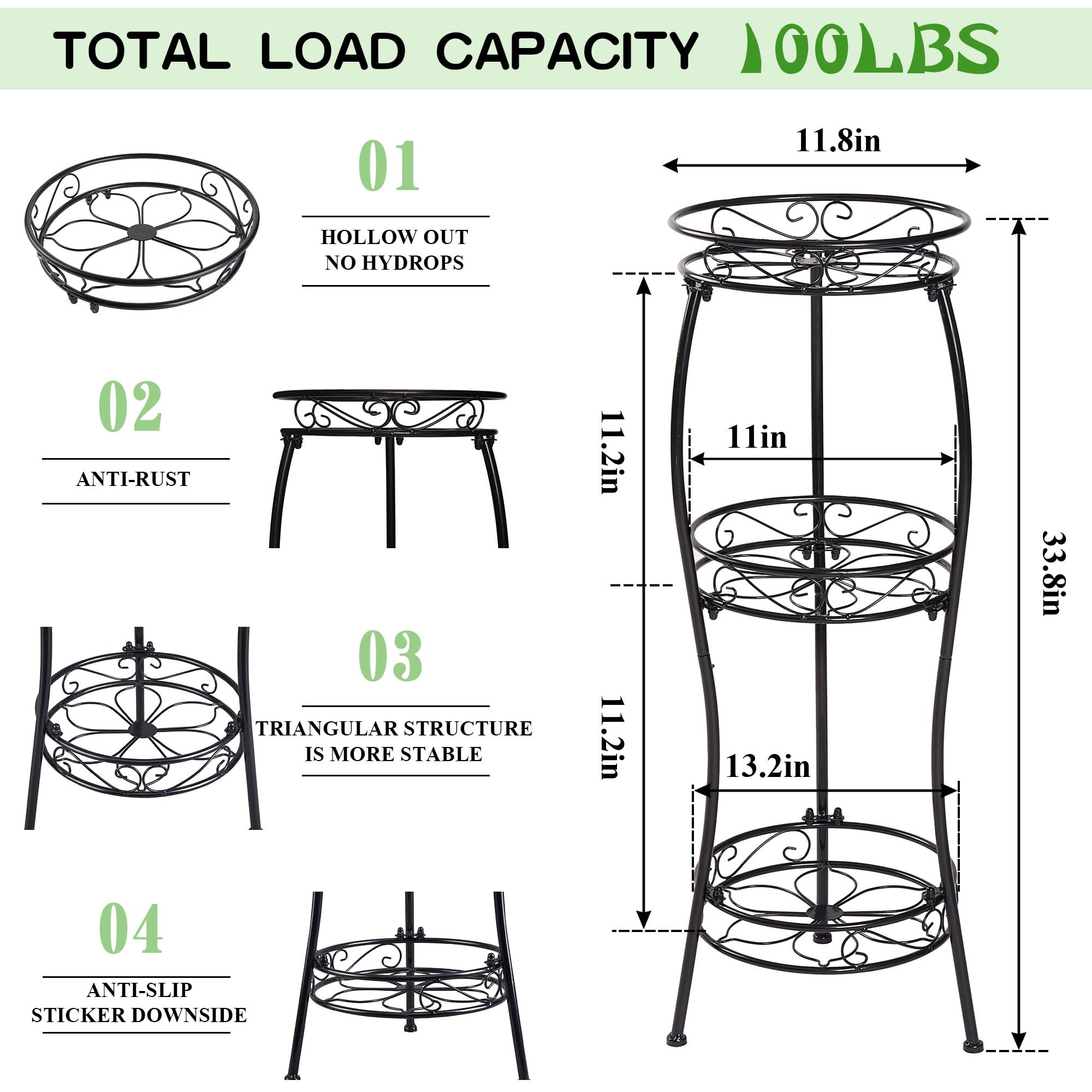 VECELO plant stand on a balcony displaying multiple pots and space optimization benefit