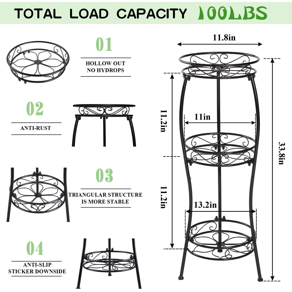 VECELO plant stand on a balcony displaying multiple pots and space optimization benefit