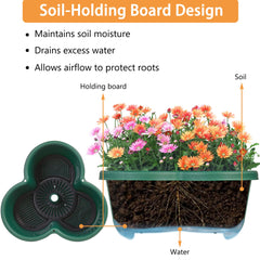 VECELO planter tray and pipes assembled for water management convenience