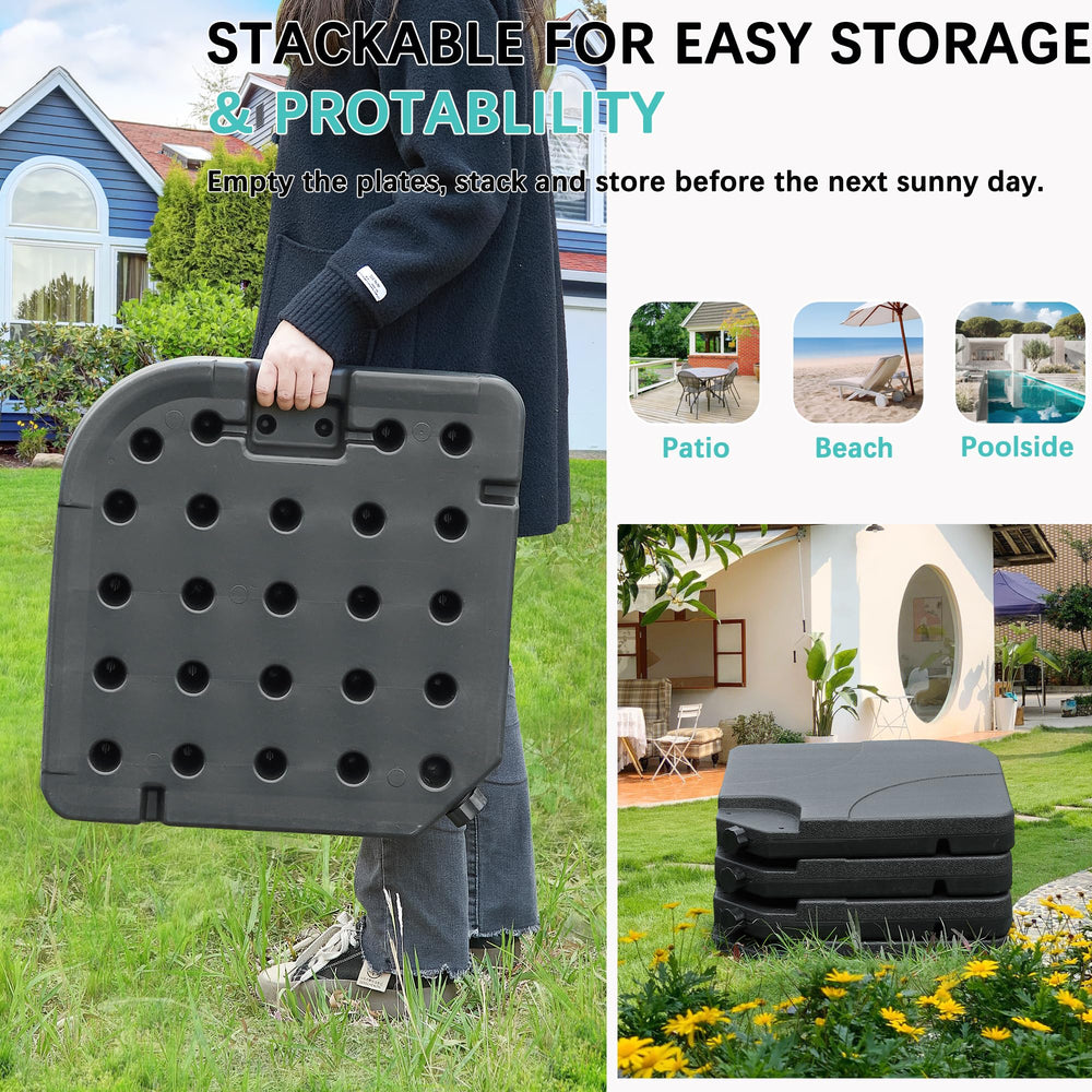 VECELO base panel next to patio chair for scale and size visualization advantage