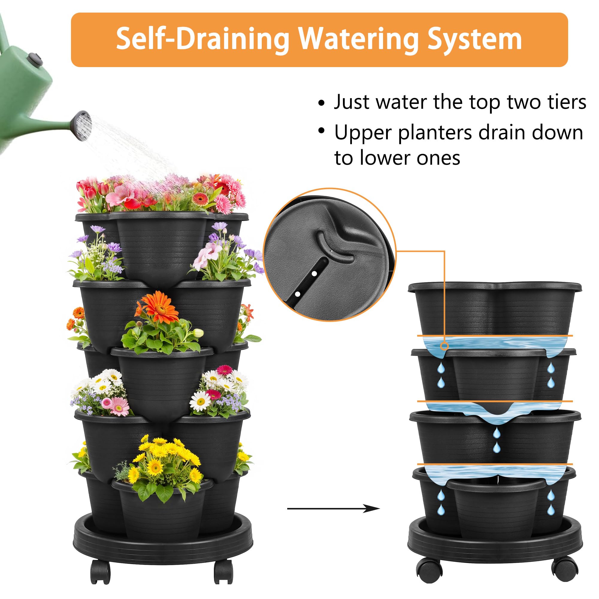 VECELO soil separator and pipe assembly showing easy setup benefit