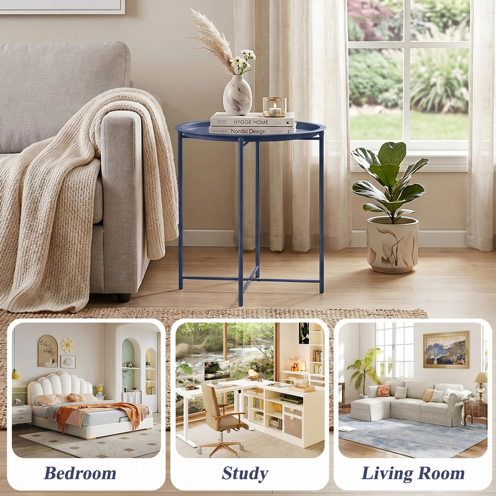 VECELO table on balcony illustrating outdoor-ready anti-rust benefit