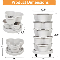 VECELO top-down view into upper pot showing planting area and easy access for seeding