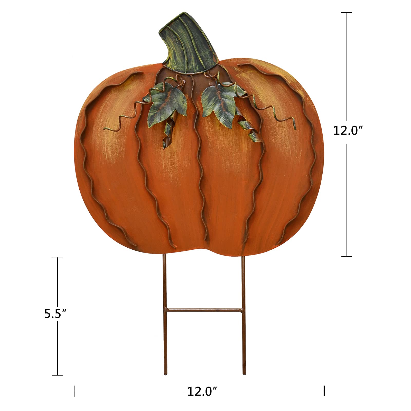 Veclotch pumpkin in planter on porch creating instant seasonal curb appeal
