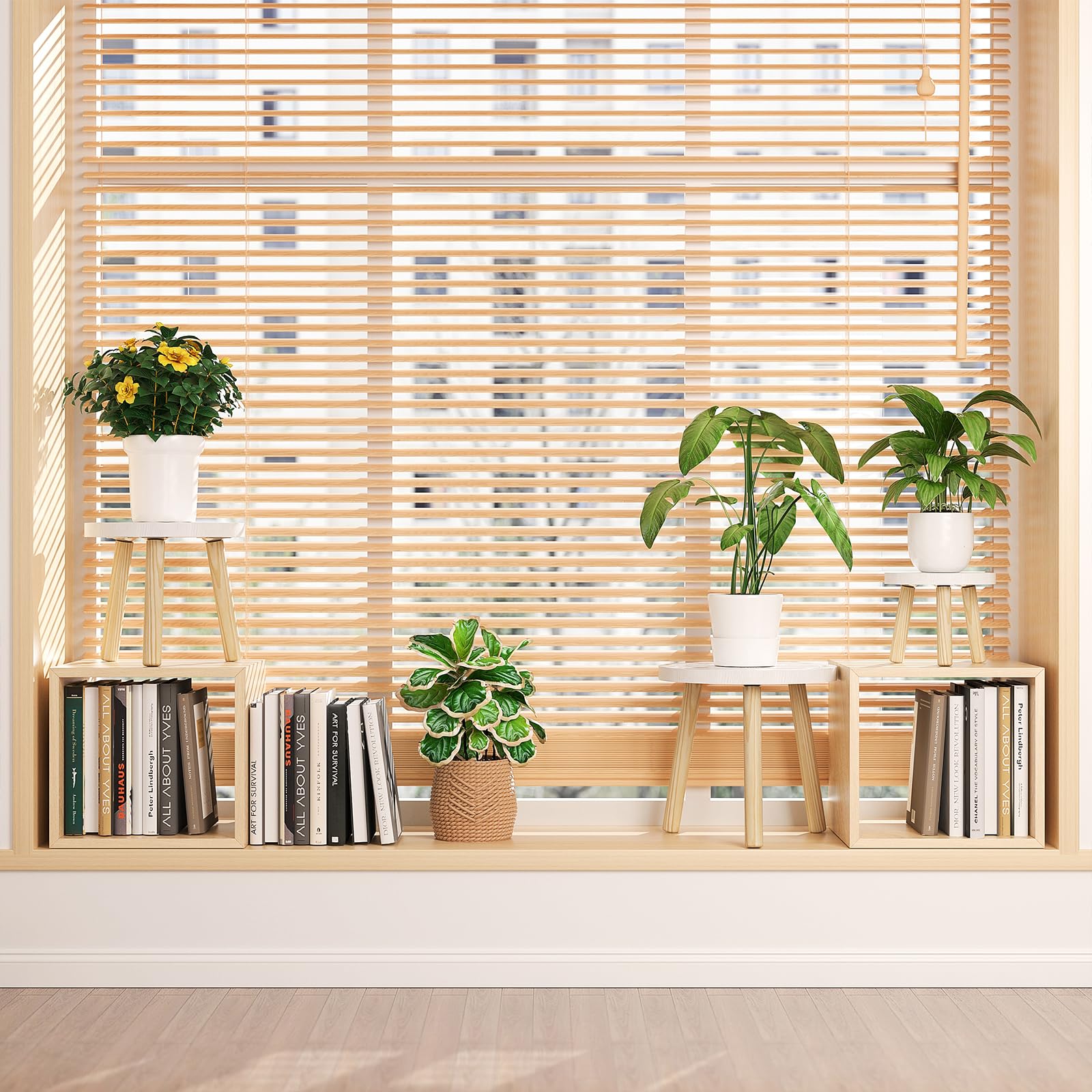 Vecxoty placed in balcony corner demonstrating space-saving elevation advantage