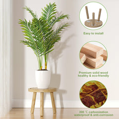 Vecxoty stand holding a large potted plant showing sturdy, reliable support