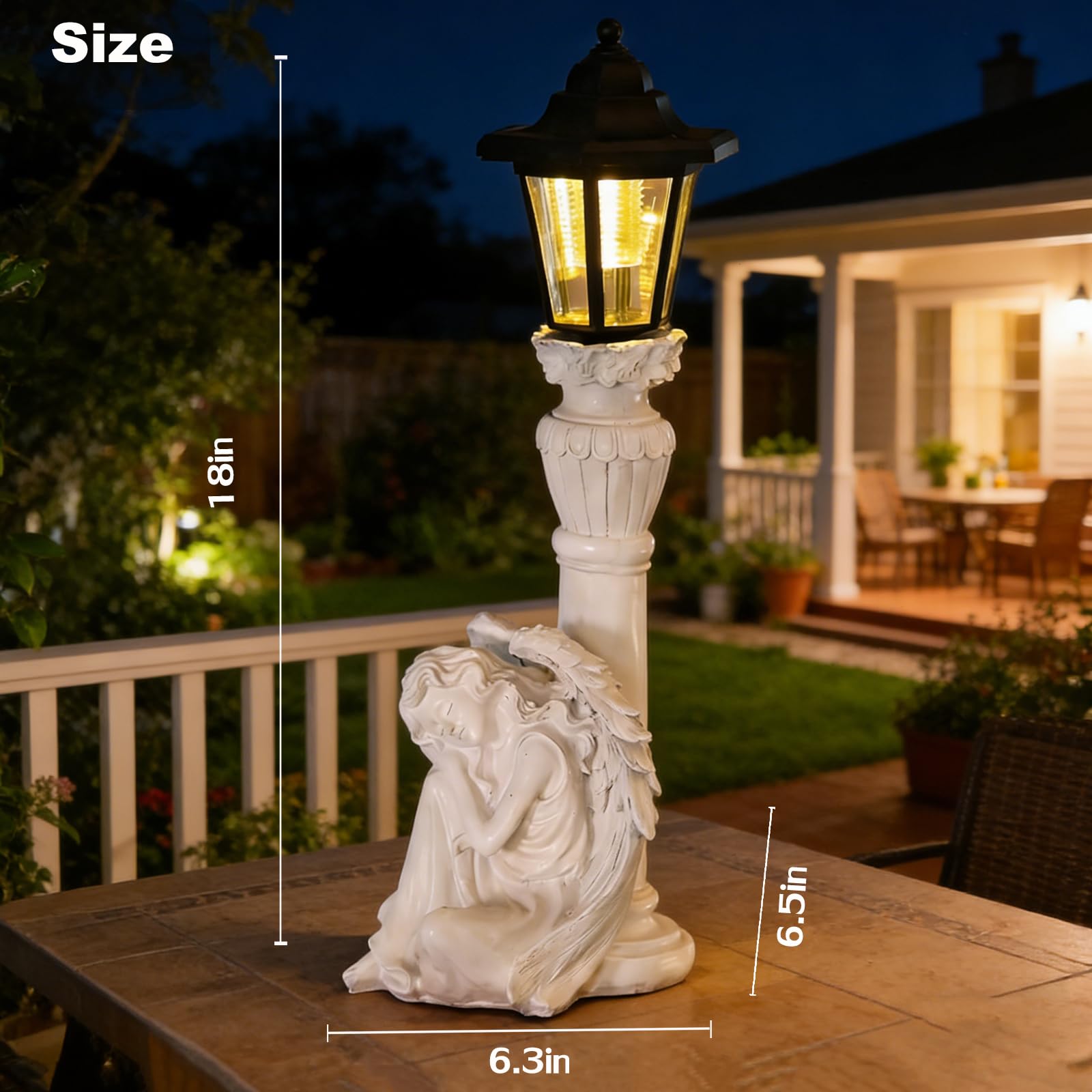 VEEKI angel styled by entryway demonstrates decorative curb appeal benefit