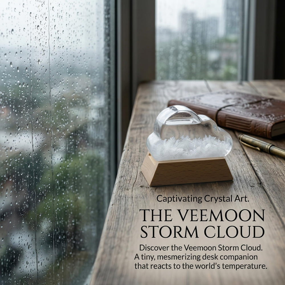 Veemoon held in hand to show compact size and easy placement benefit