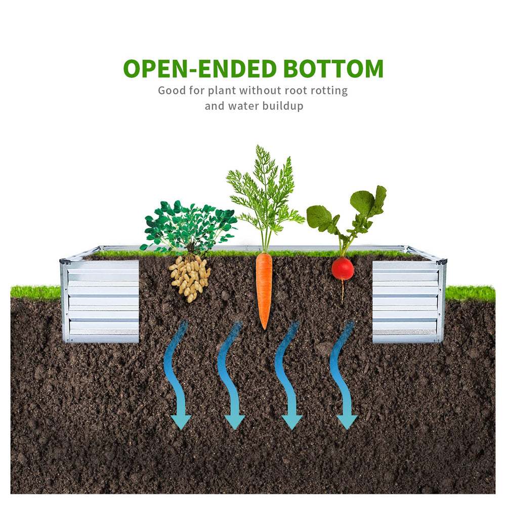 Veezyo raised bed planted with vegetables demonstrating easy access and productive layout