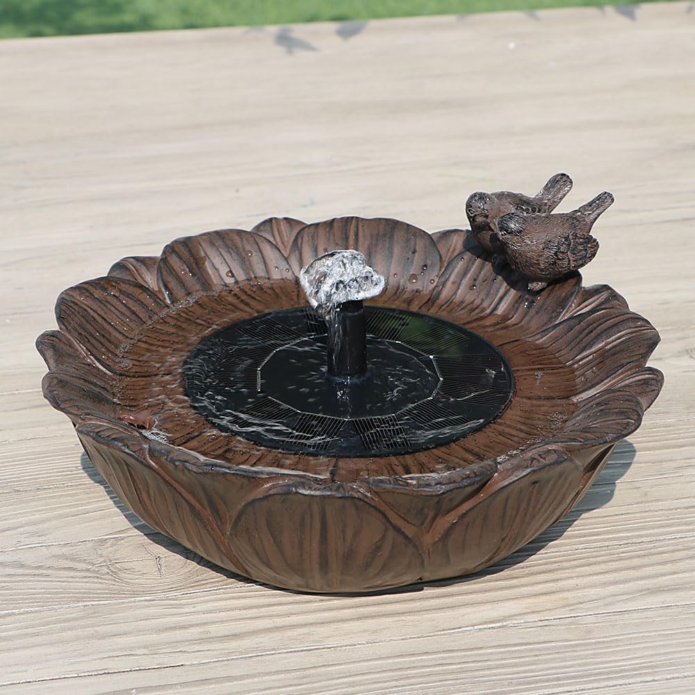 Veflauresi installed in a bird bath showing simple setup benefits