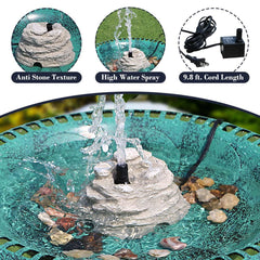 Veflauresi pump and 9.8 ft cord detail showing flexible placement benefit