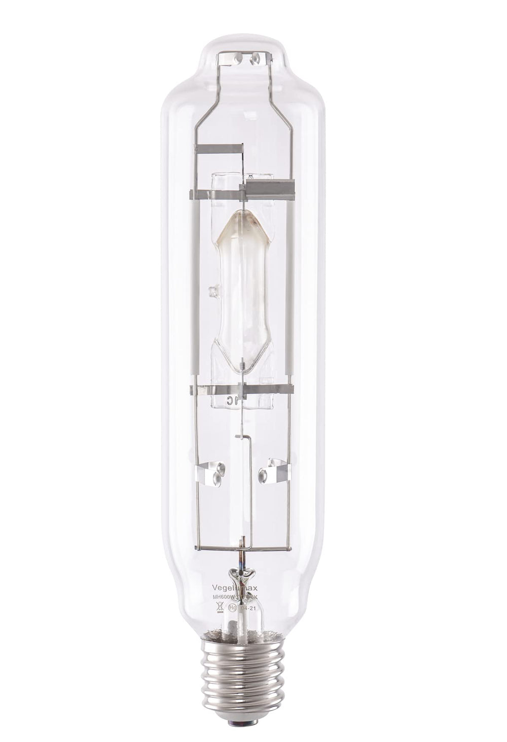 Vegelumax arc tube closeup showing internal components for performance benefit