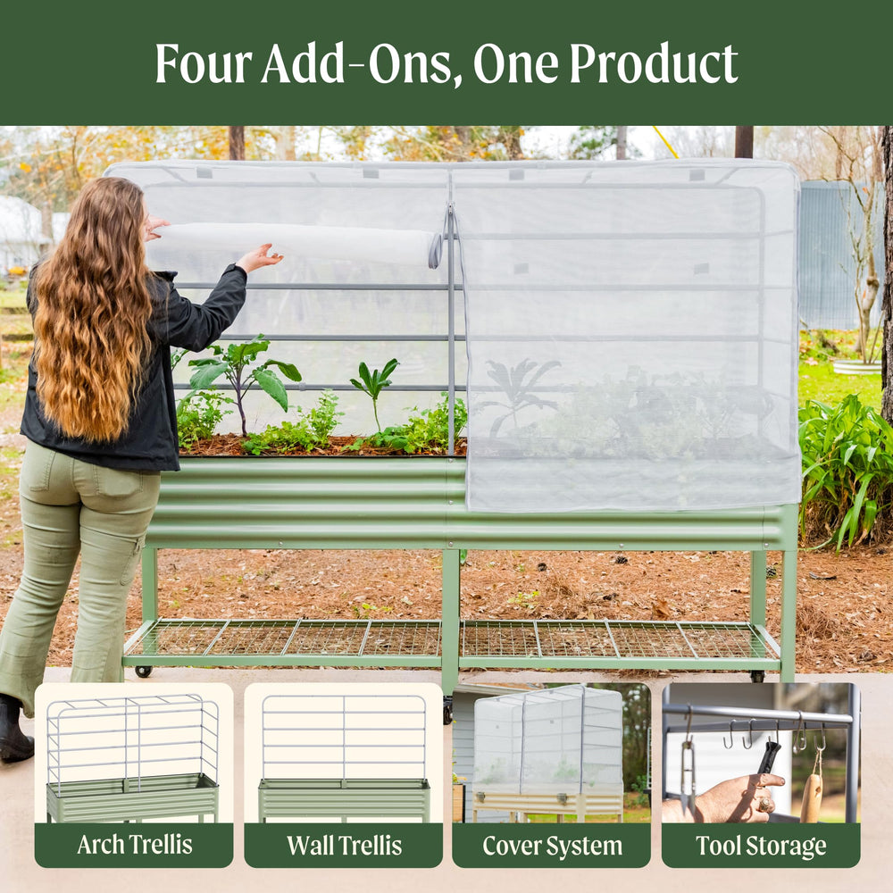 Vego garden vertical wall trellis with vines to increase planting density