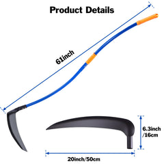 VEKSICY close-up of 20 inch forged blade highlighting durable edge for long use