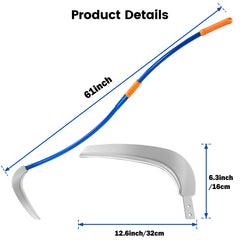 VEKSICY close-up of 12.6-inch blade edge demonstrating sharpness and clean cuts