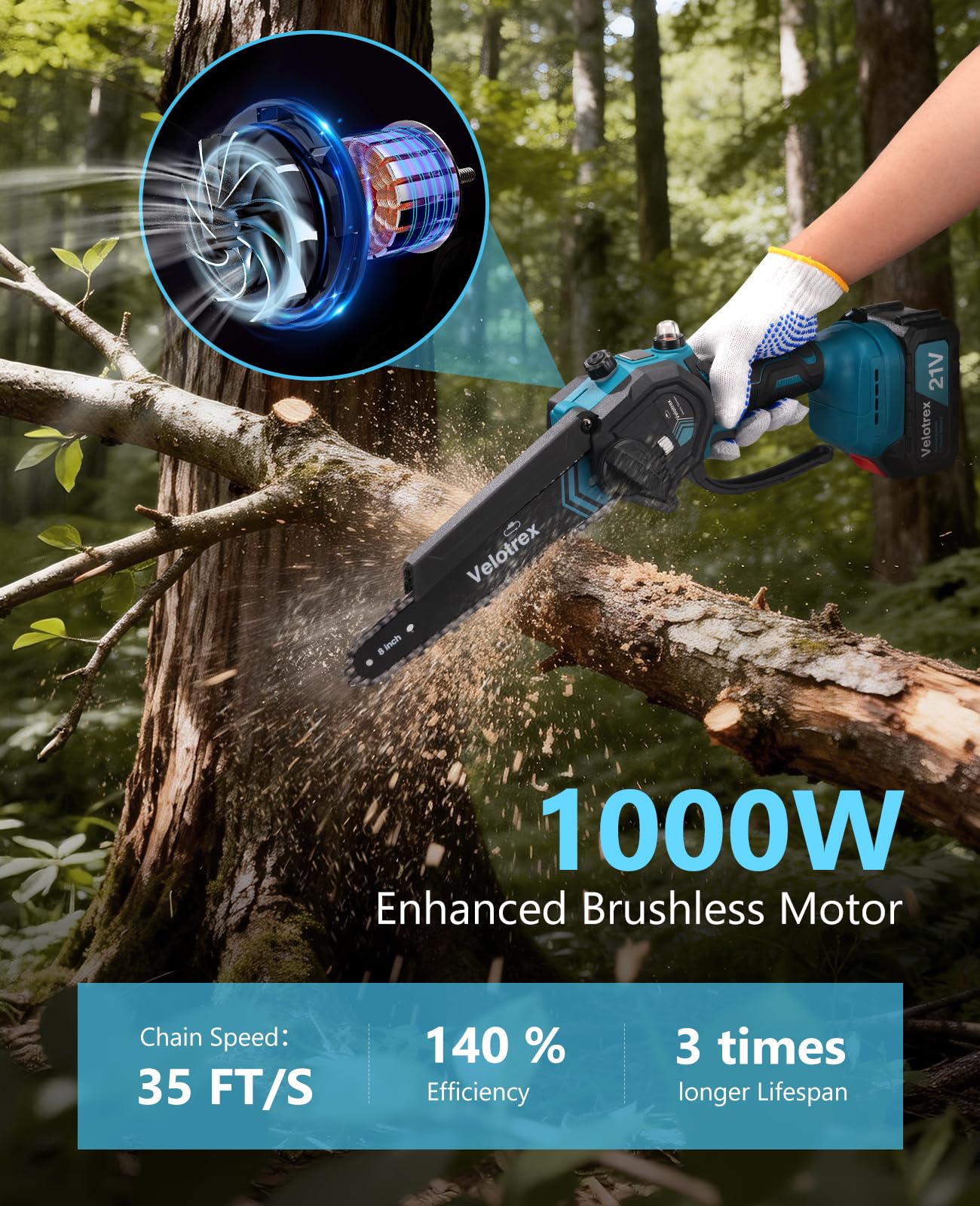 Velotrex detached pruning shears demonstrating precise trimming benefit