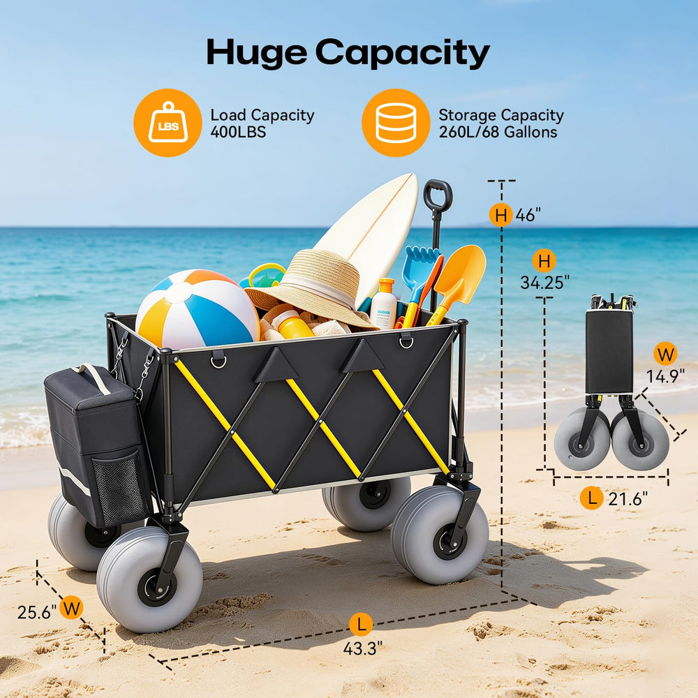 VELUVIA folded compact in car trunk demonstrating easy transport and space-saving