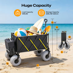 VELUVIA folded compact in car trunk demonstrating easy transport and space-saving