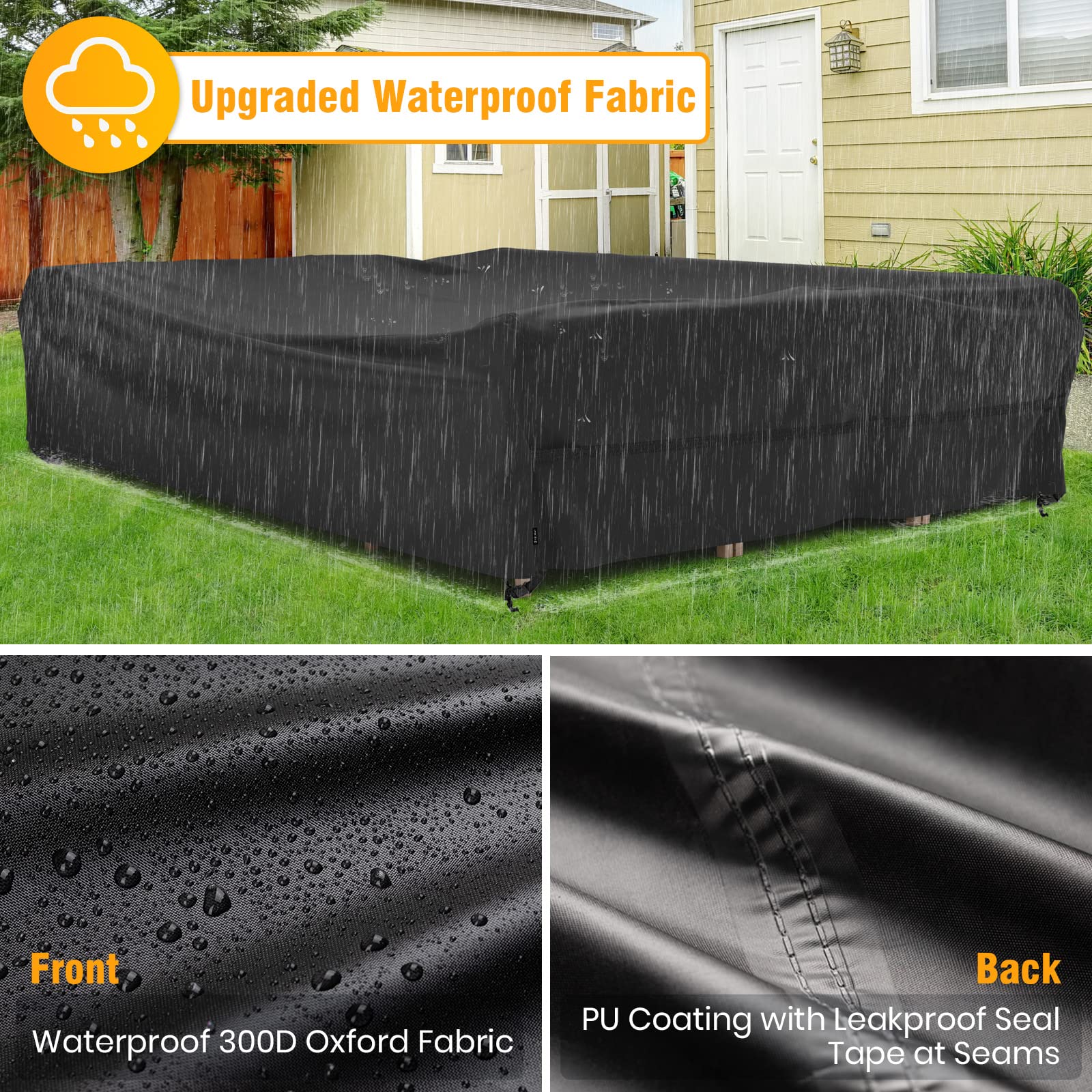Velway on patio sofa demonstrating weather protection and neat fit