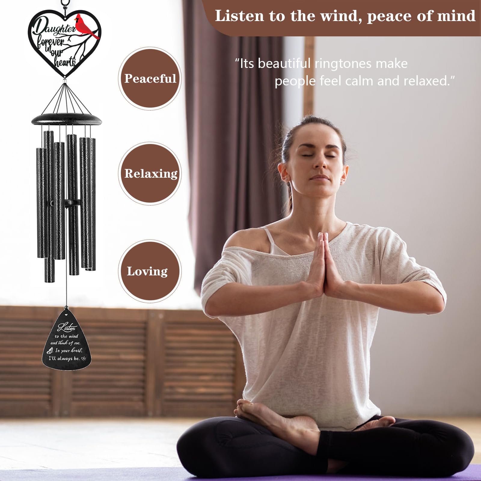 VENBEEL wind chime hanging on porch creating soothing melodies