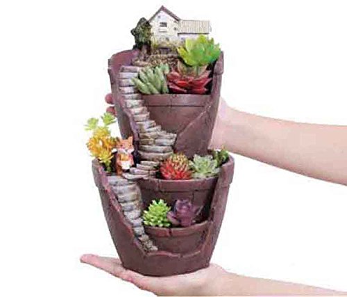 Vencer City of Sky on a desk with succulents, demonstrating compact styling and visual interest