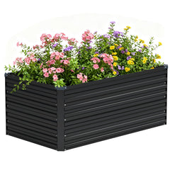 Vengarus front view of assembled raised bed showing durable structure and organization