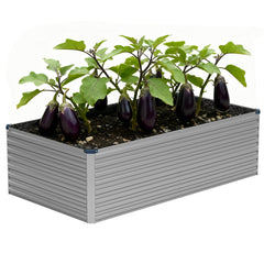 Vengarus front view of assembled raised bed showing compact footprint and clean edges for tidy gardening