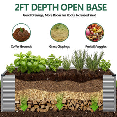 Vengarus garden bed in use with romaine and cucumbers demonstrating deep-soil benefits