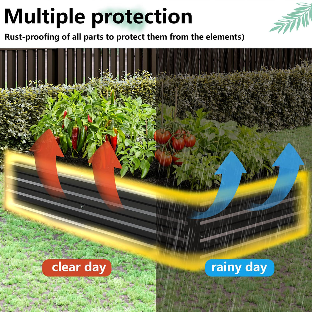 Vengarus scale with gardener illustrating the bed size and easy access for comfortable planting
