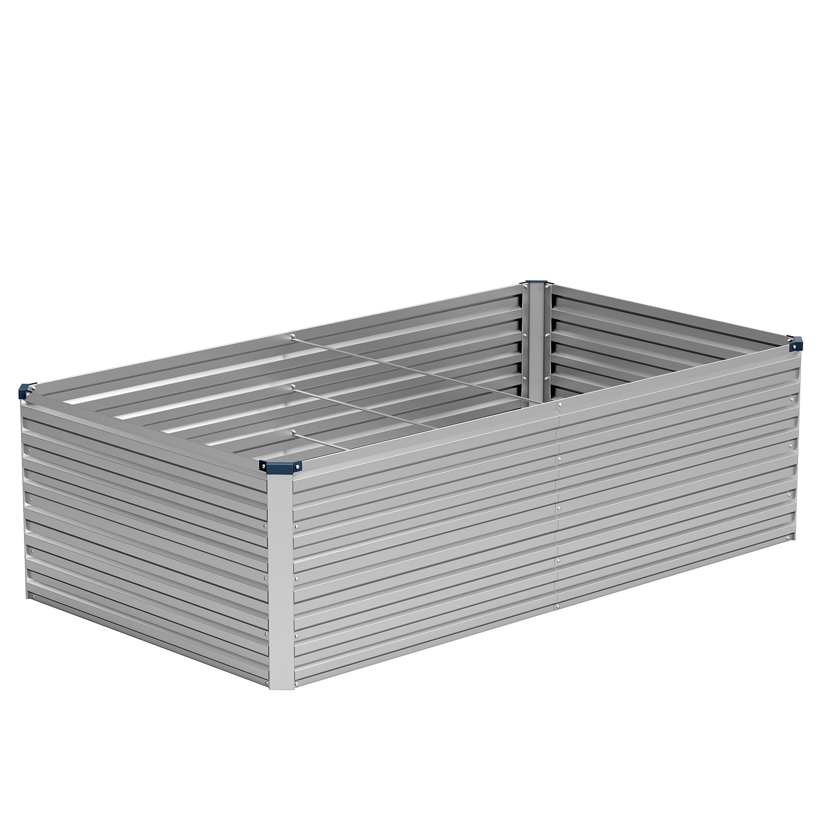Vengarus raised bed next to a ruler and potted plant to show accurate 6x3x2ft size and scale