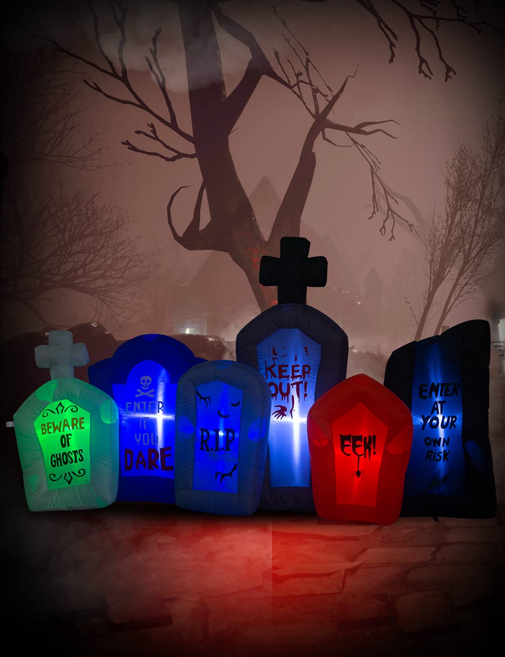 VENLOIS built-in fan inflating the tombstones for fast setup