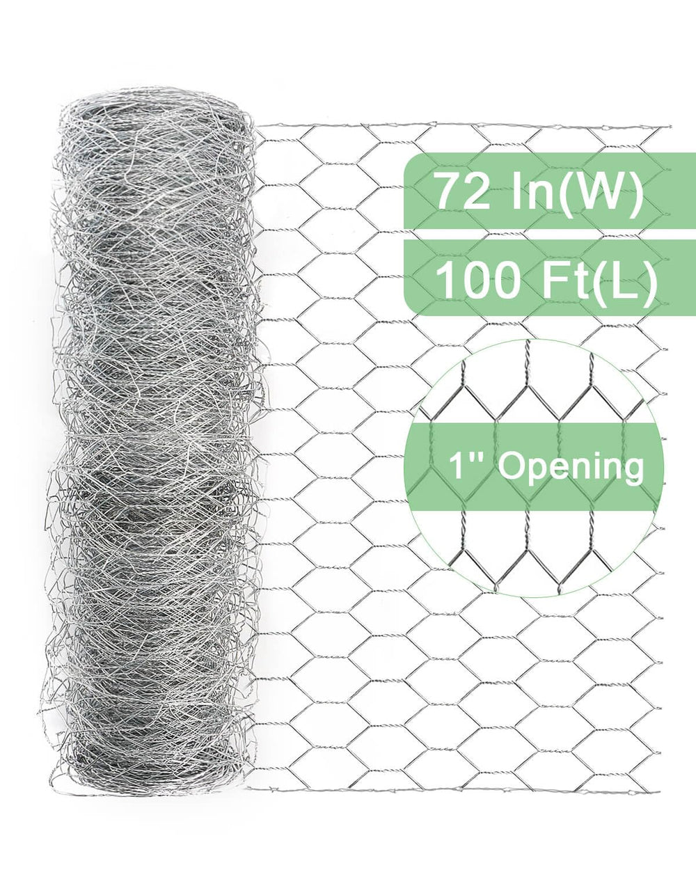 vensovo close-up of 1-inch hexagonal mesh showing durable galvanized finish